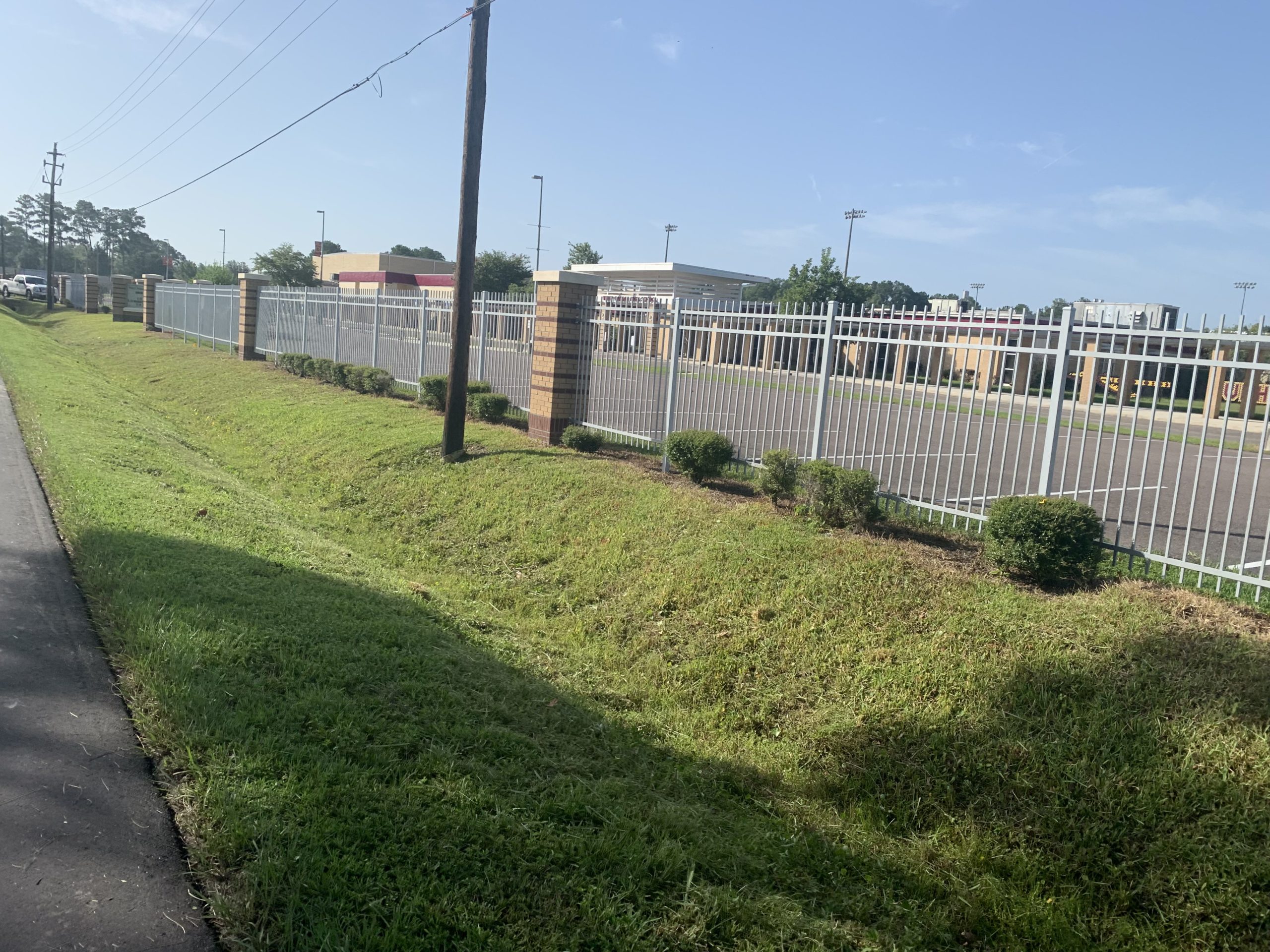 High School ditch and fence line